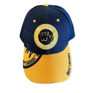 Blue and Gold West Virginia Baseball Cap